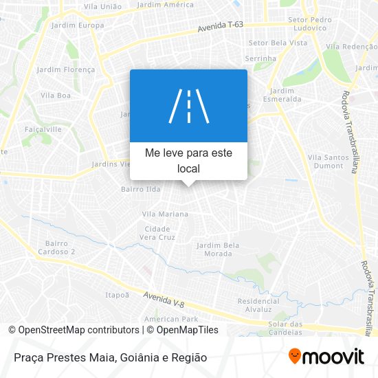 Praça Prestes Maia mapa
