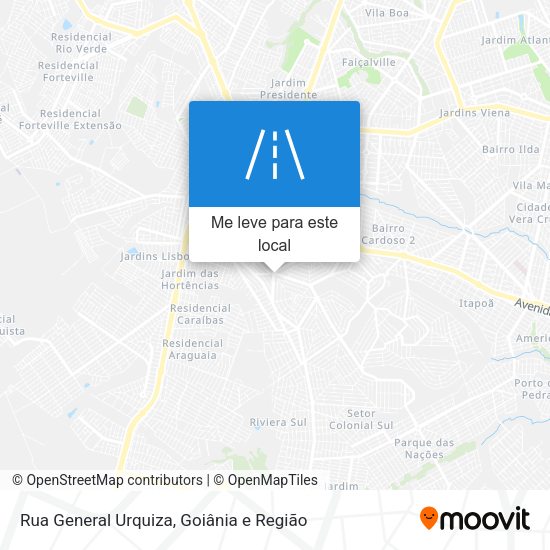 Rua General Urquiza mapa