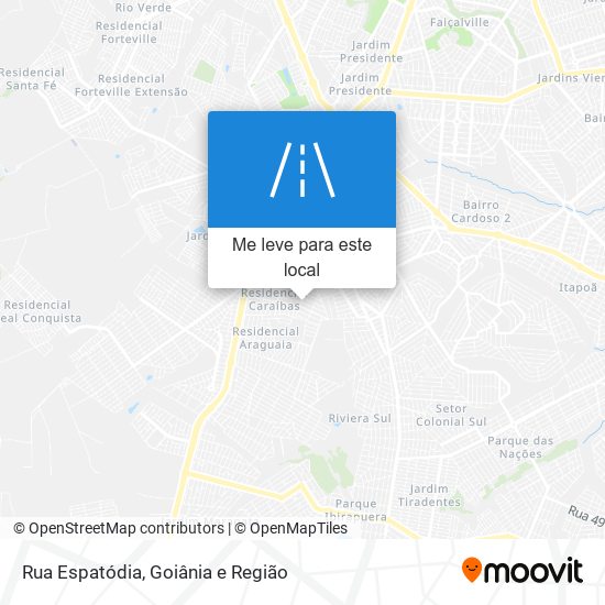 Rua Espatódia mapa