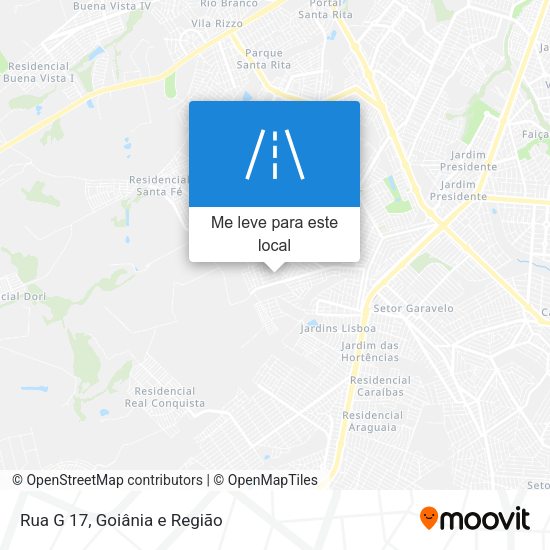 Rua G 17 mapa