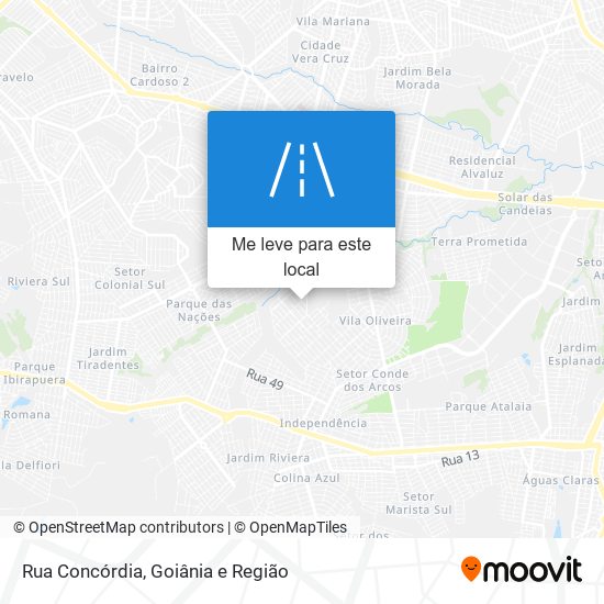 Rua Concórdia mapa