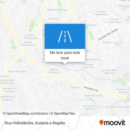 Rua Hidrolândia mapa