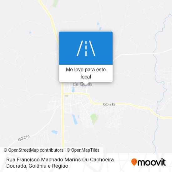 Rua Francisco Machado Marins Ou Cachoeira Dourada mapa