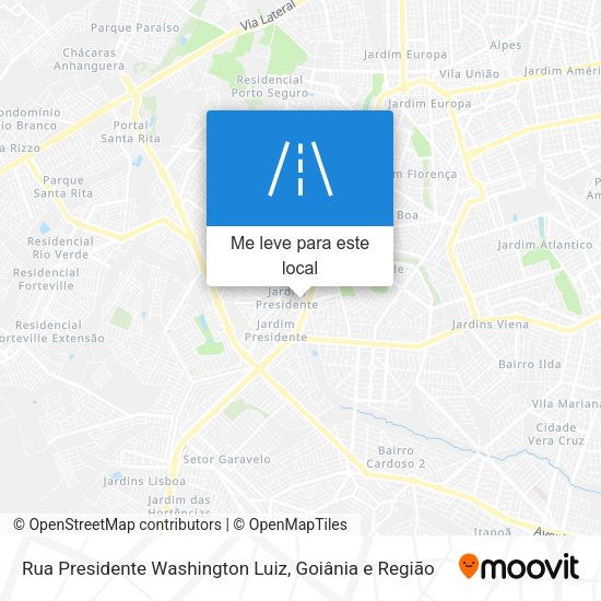Rua Presidente Washington Luiz mapa