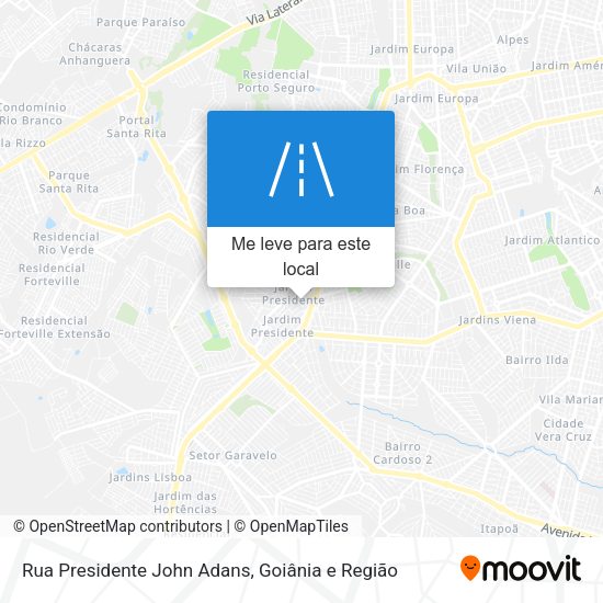 Rua Presidente John Adans mapa