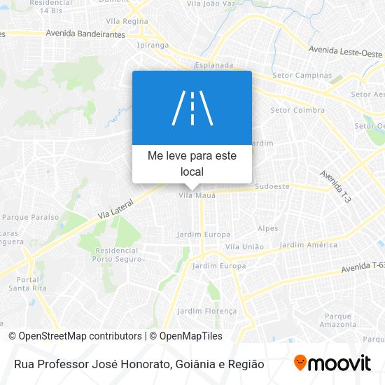Rua Professor José Honorato mapa