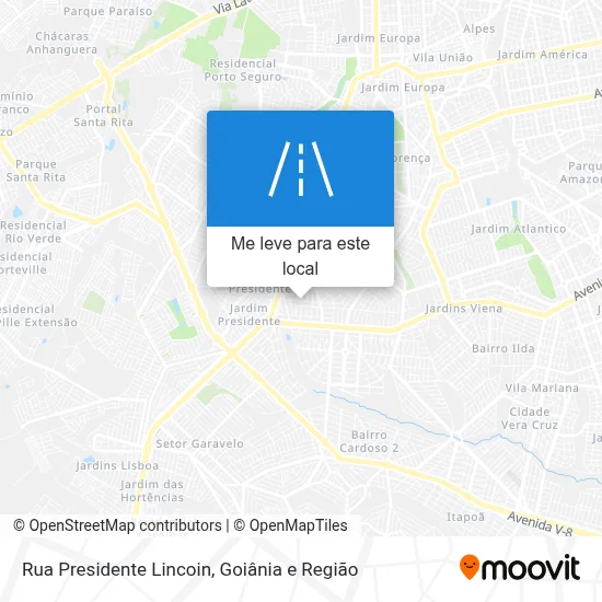 Rua Presidente Lincoin mapa