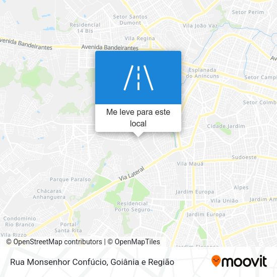 Rua Monsenhor Confúcio mapa