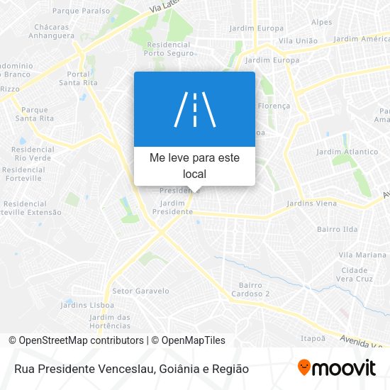 Rua Presidente Venceslau mapa