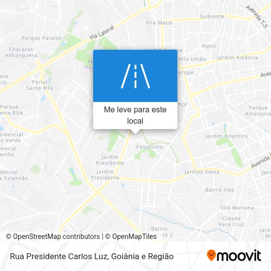 Rua Presidente Carlos Luz mapa