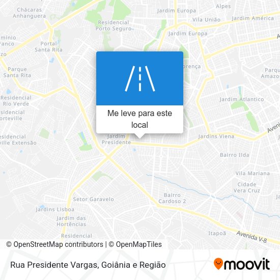 Rua Presidente Vargas mapa