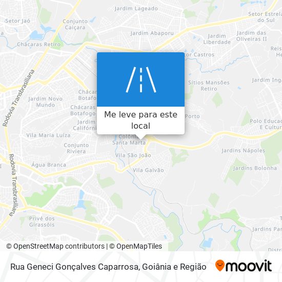 Rua Geneci Gonçalves Caparrosa mapa