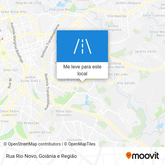 Rua Rio Novo mapa