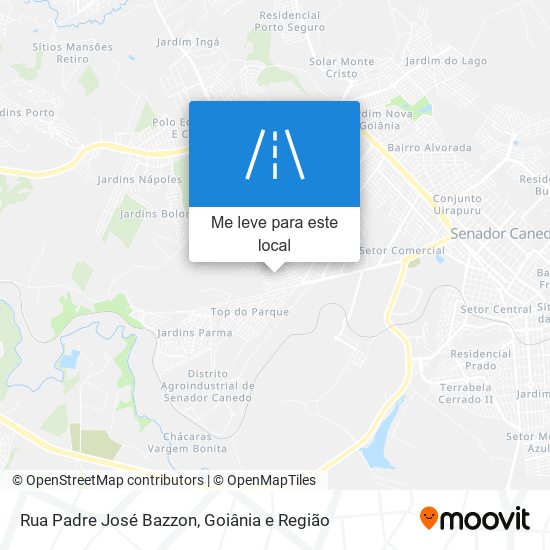 Rua Padre José Bazzon mapa