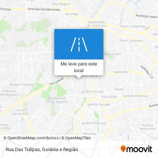 Rua Das Tulípas mapa