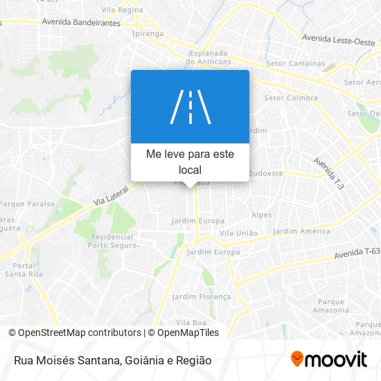 Rua Moisés Santana mapa