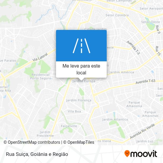 Rua Suiça mapa