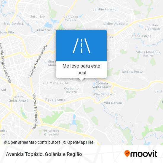 Avenida Topázio mapa
