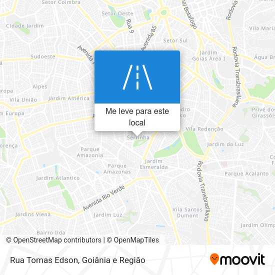 Rua Tomas Edson mapa