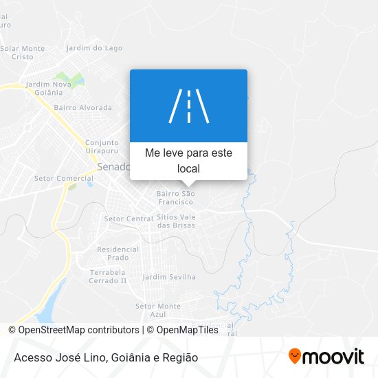 Acesso José Lino mapa