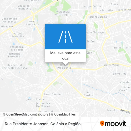 Rua Presidente Johnson mapa