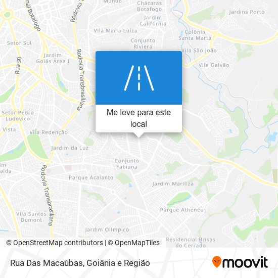 Rua Das Macaúbas mapa