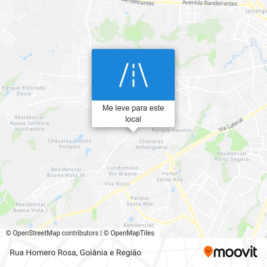 Rua Homero Rosa mapa