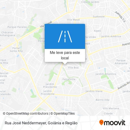 Rua José Neddermeyer mapa