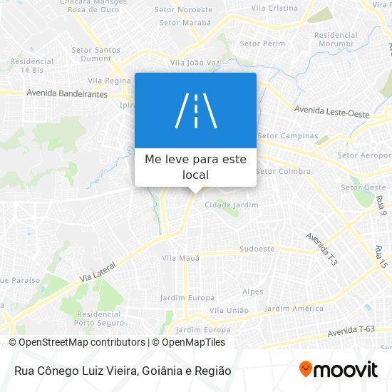 Rua Cônego Luiz Vieira mapa