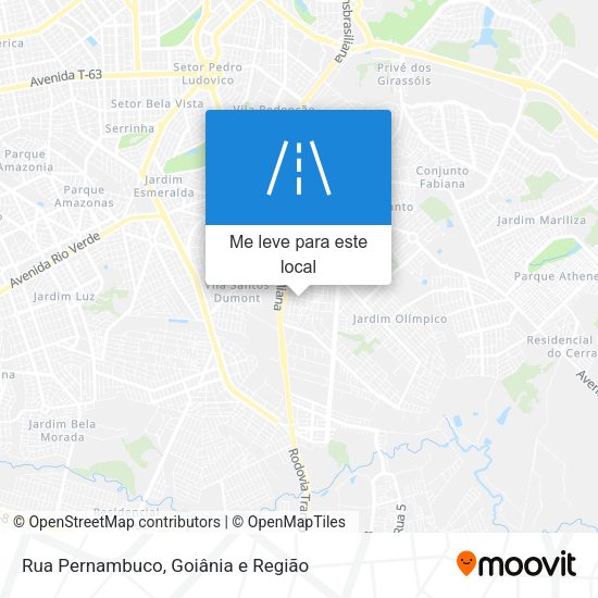 Rua Pernambuco mapa