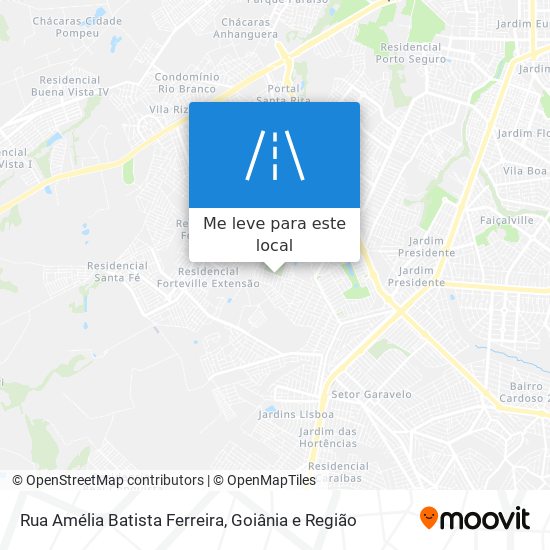 Rua Amélia Batista Ferreira mapa