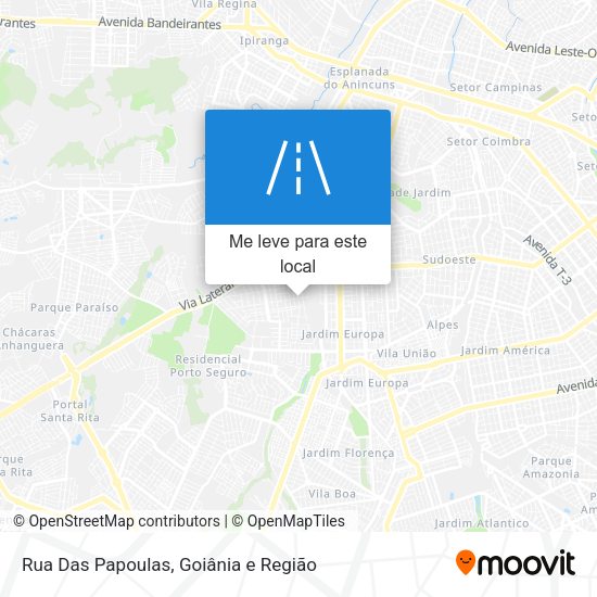 Rua Das Papoulas mapa