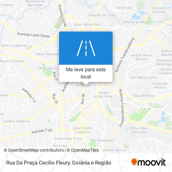 Rua Da Praça Cecilio Fleury mapa