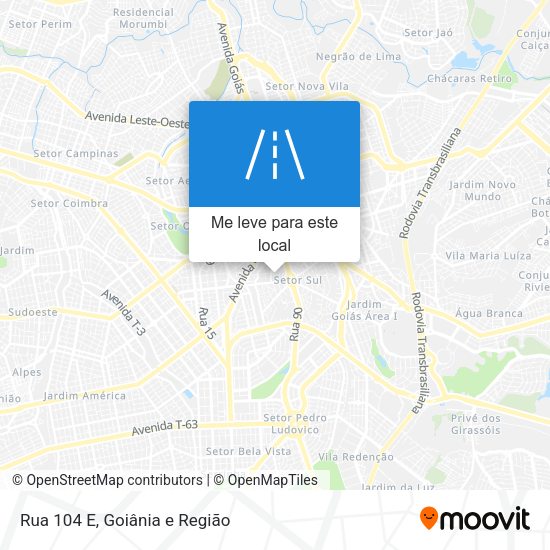 Rua 104 E mapa