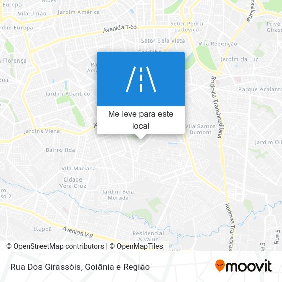 Rua Dos Girassóis mapa