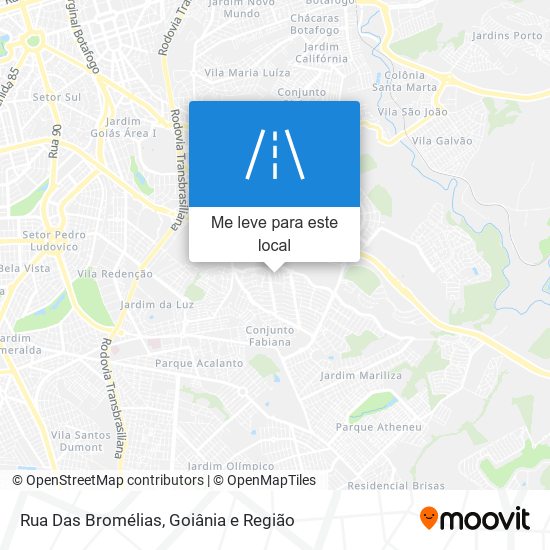 Rua Das Bromélias mapa