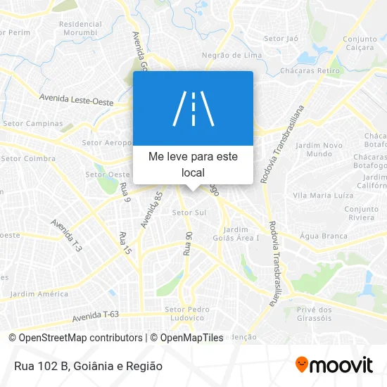 Rua 102 B mapa