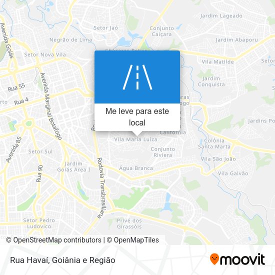 Rua Havaí mapa