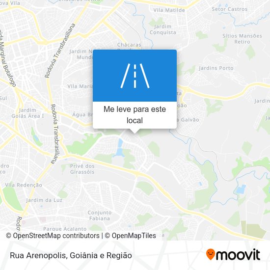 Rua Arenopolis mapa