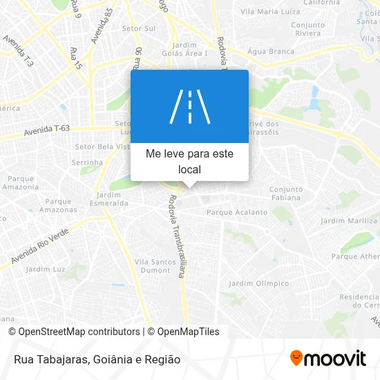 Rua Tabajaras mapa
