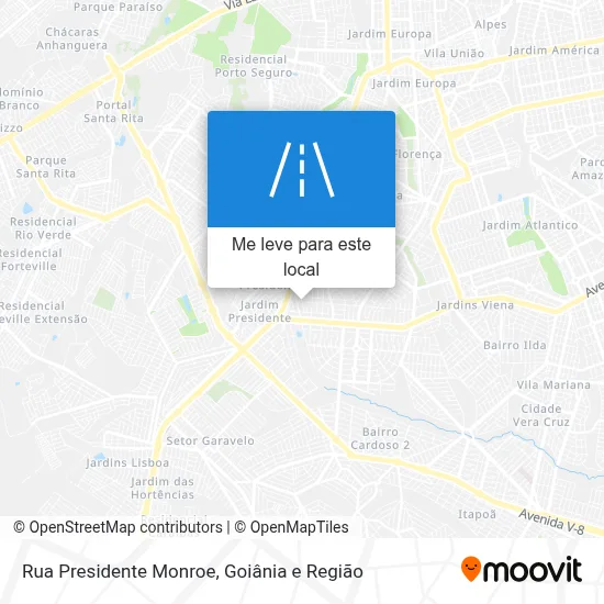 Rua Presidente Monroe mapa
