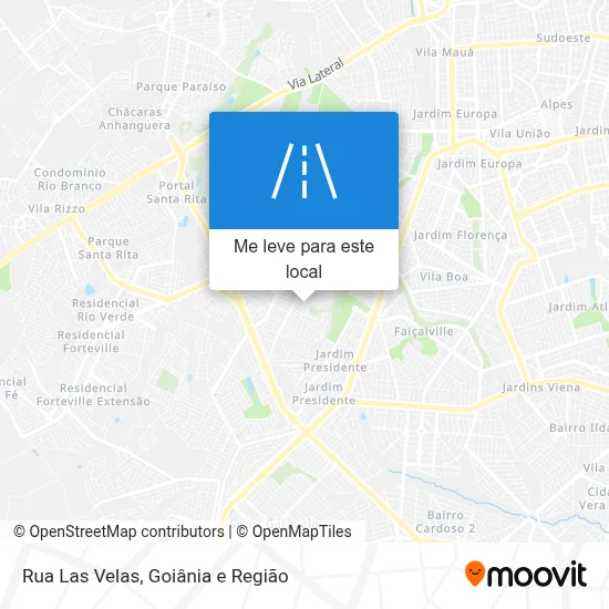 Rua Las Velas mapa