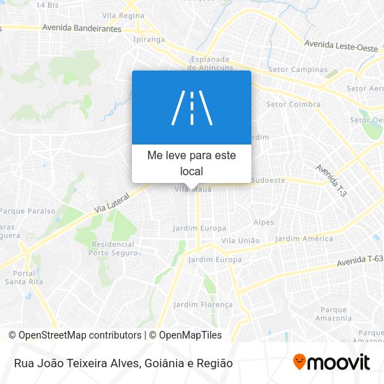 Rua João Teixeira Alves mapa