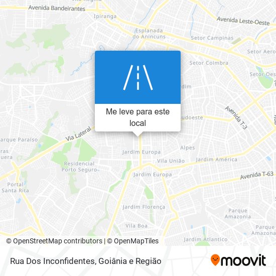 Rua Dos Inconfidentes mapa