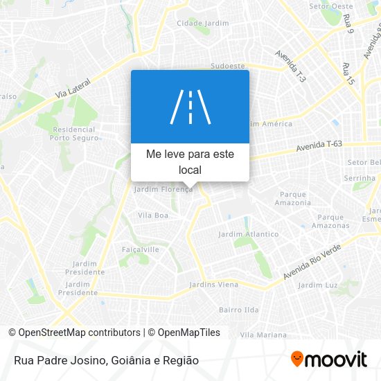 Rua Padre Josino mapa