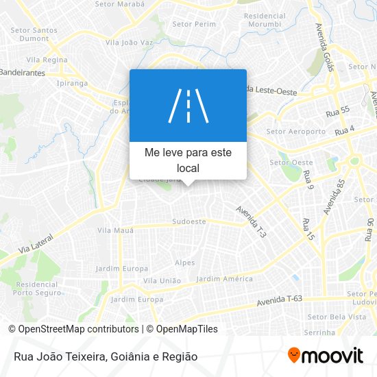 Rua João Teixeira mapa