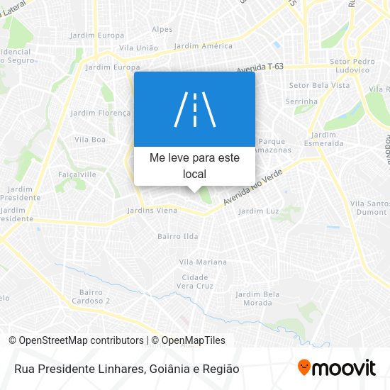 Rua Presidente Linhares mapa