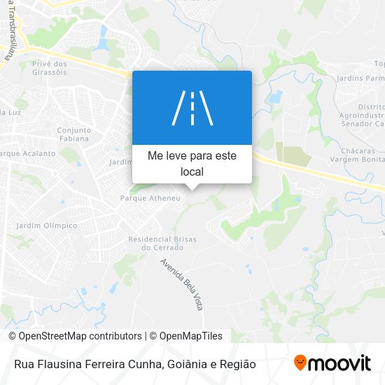 Rua Flausina Ferreira Cunha mapa