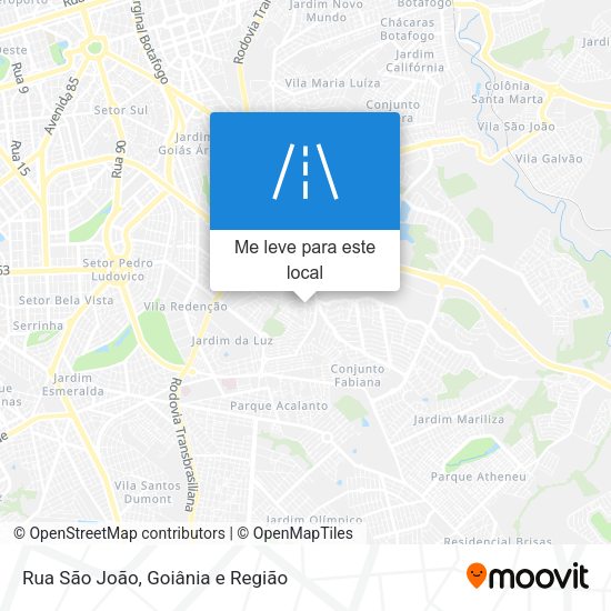 Rua São João mapa