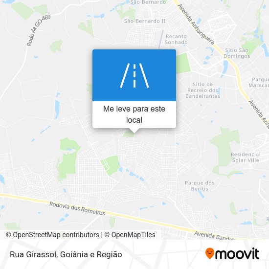 Rua Girassol mapa